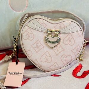 Juicy Couture Precious Moments Heart Crossbody Bag - Pink Clay NWT